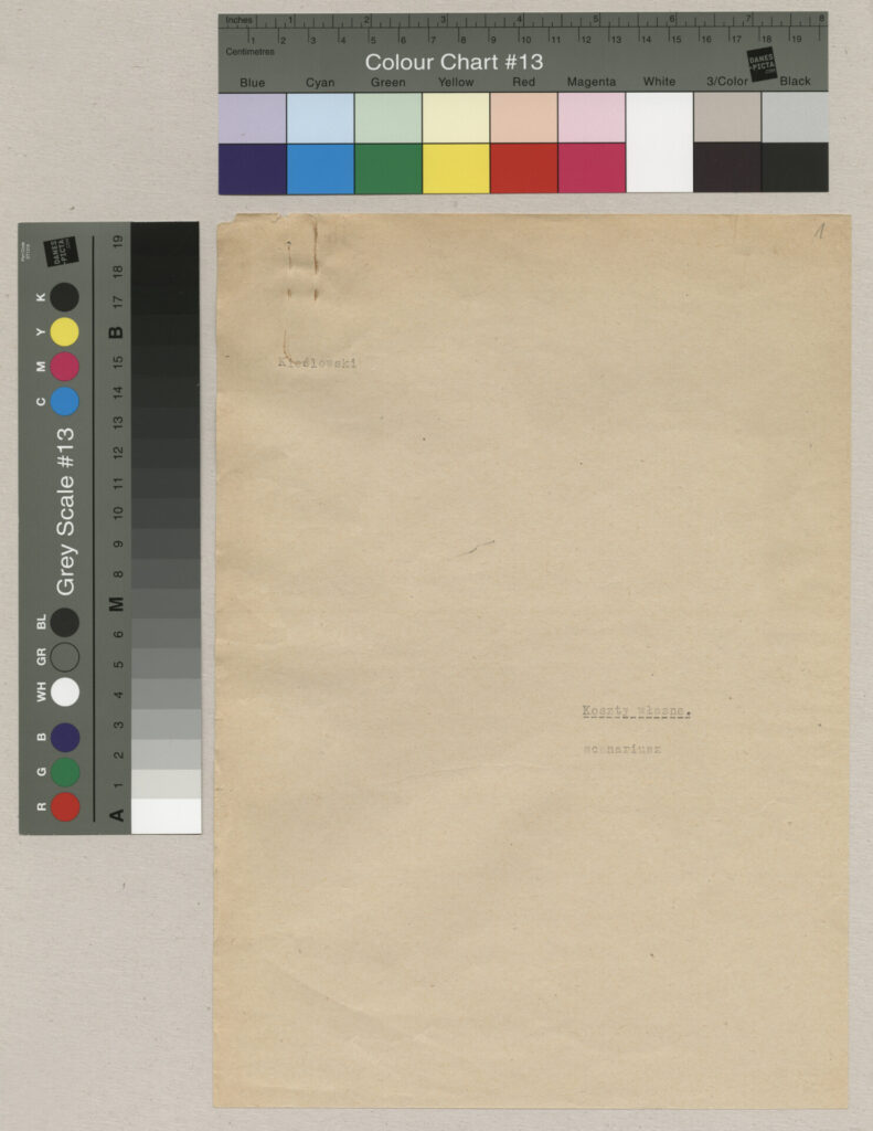 Maszynopis ze scenariuszem do filmu Krzysztofa Kieślowskiego "Blizna".