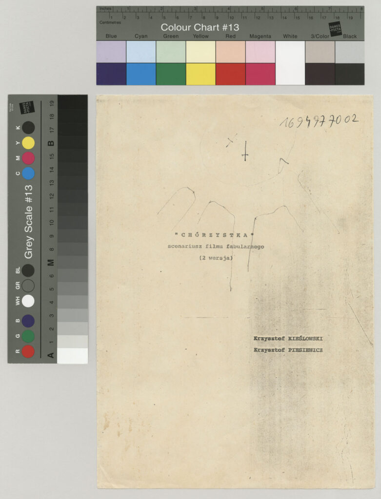 Kserokopia maszynopisu scenariusza do filmu Krzysztofa Kieślowskiego "Podwójne życie Weroniki".