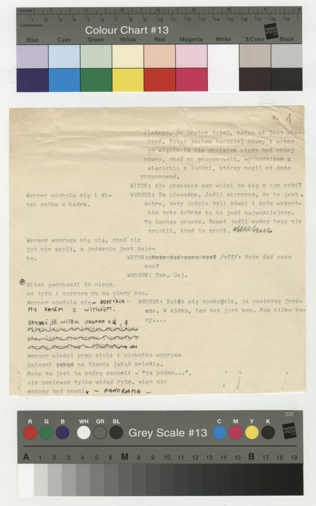 Maszynopis ze scenopisem do filmu Krzysztofa Kieślowskiego "Przypadek" (1981).