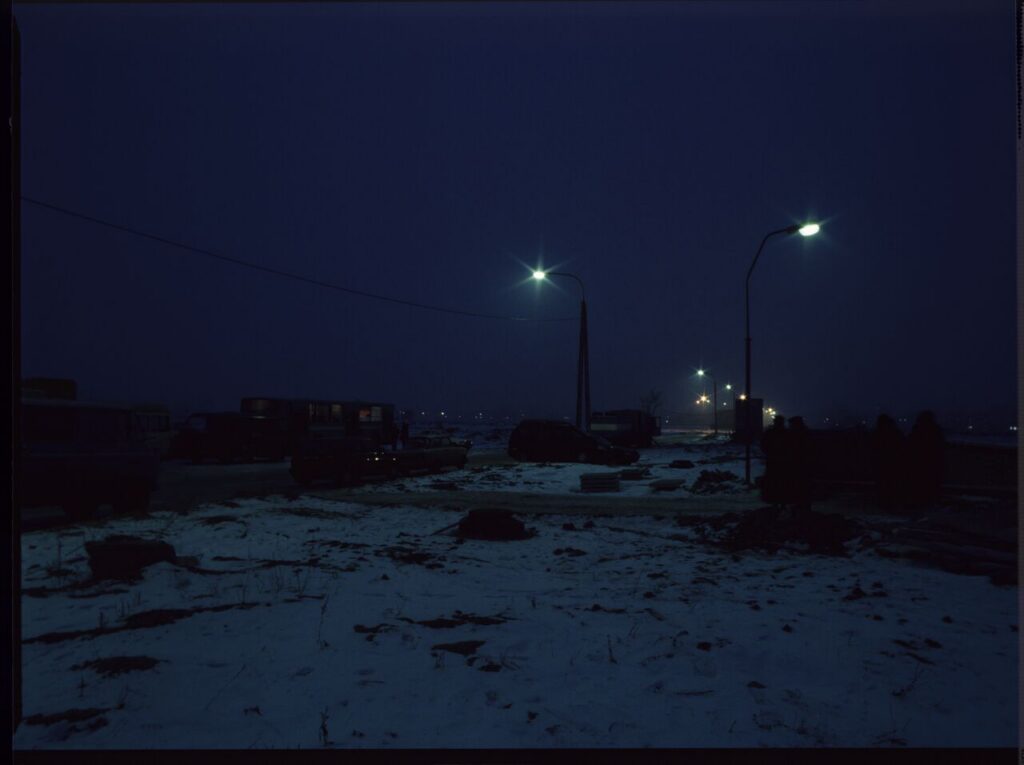 The crew on set at a garbage dump.