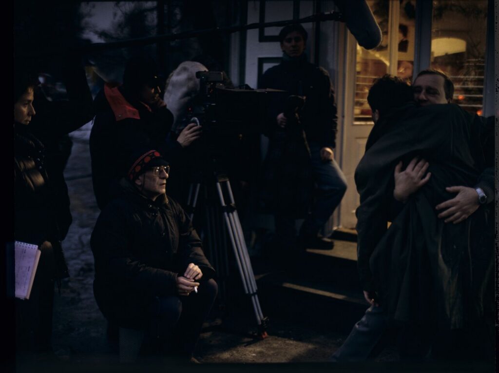 Shooting the scene during which Karol, beaten by airport luggage thieves, barely reaches his brother Jurek's house.