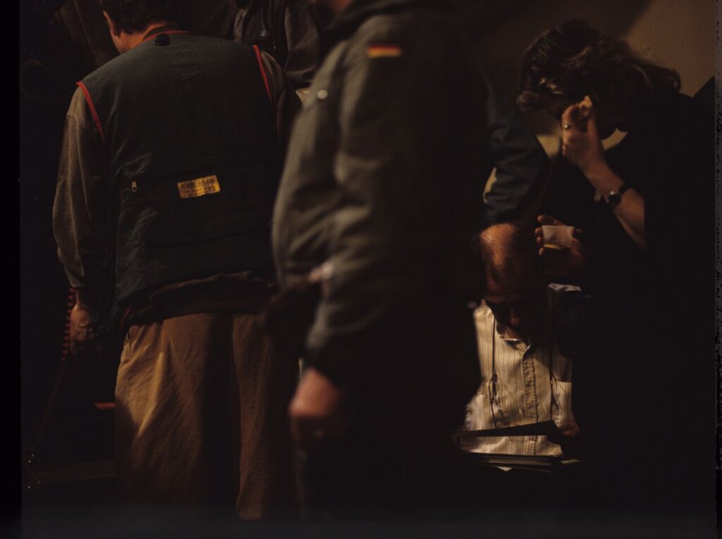 Krzysztof Kieślowski (director) and Violetta Buhl ((co-director) on the set.