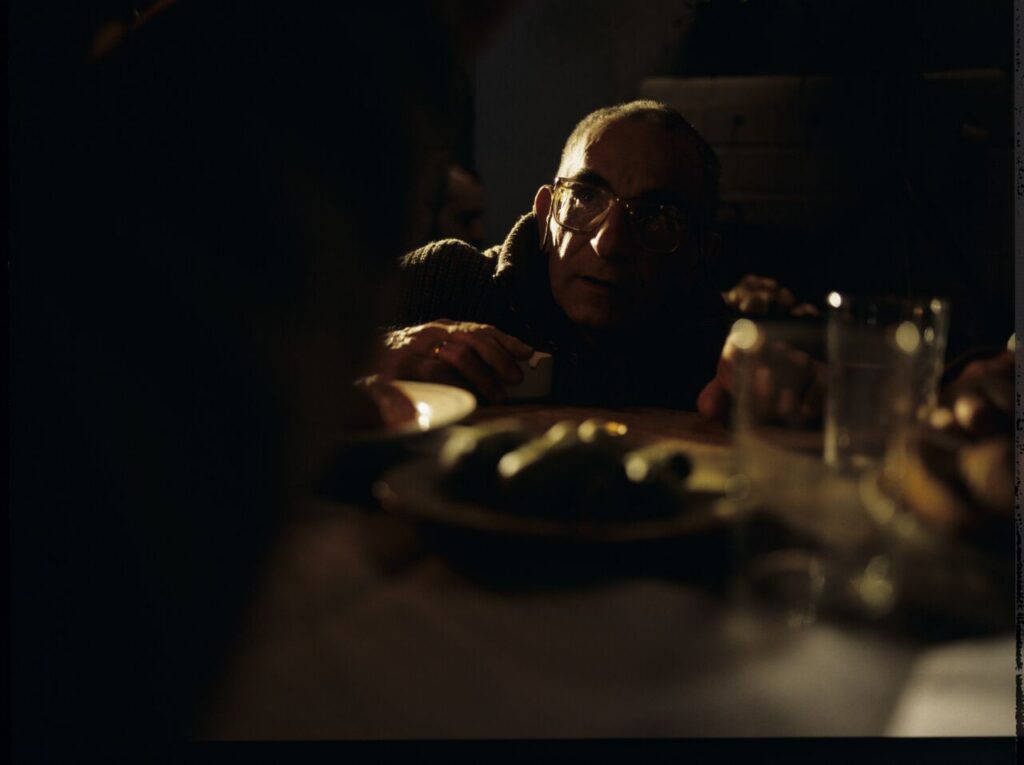 Kzysztof Kieślowski (director) during a break between shooting.