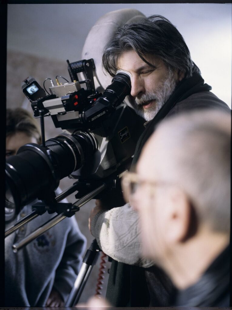 Krzysztof Kieślowski (director) i Edward Kłosiński (cinematographer) on the set in the house of the farmer.
