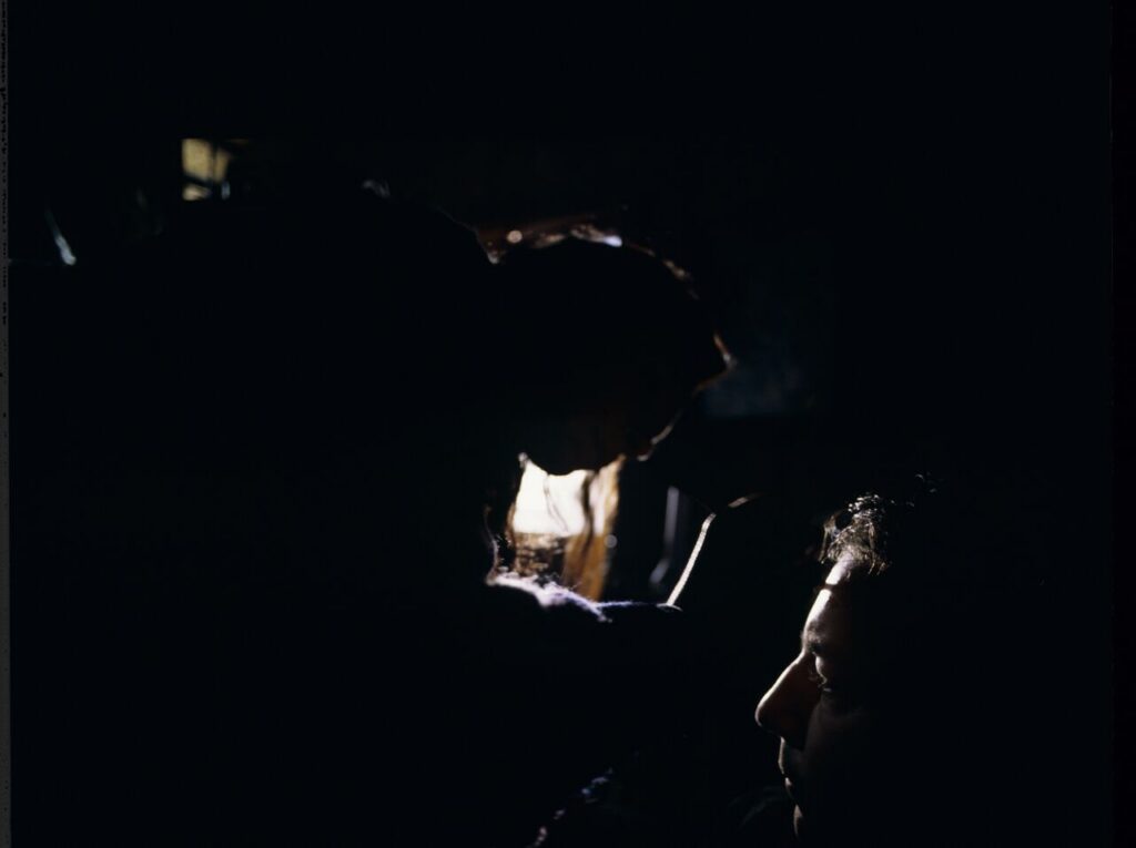 Zbigniew Zamachowski (playing the role of Karol) during make-up.