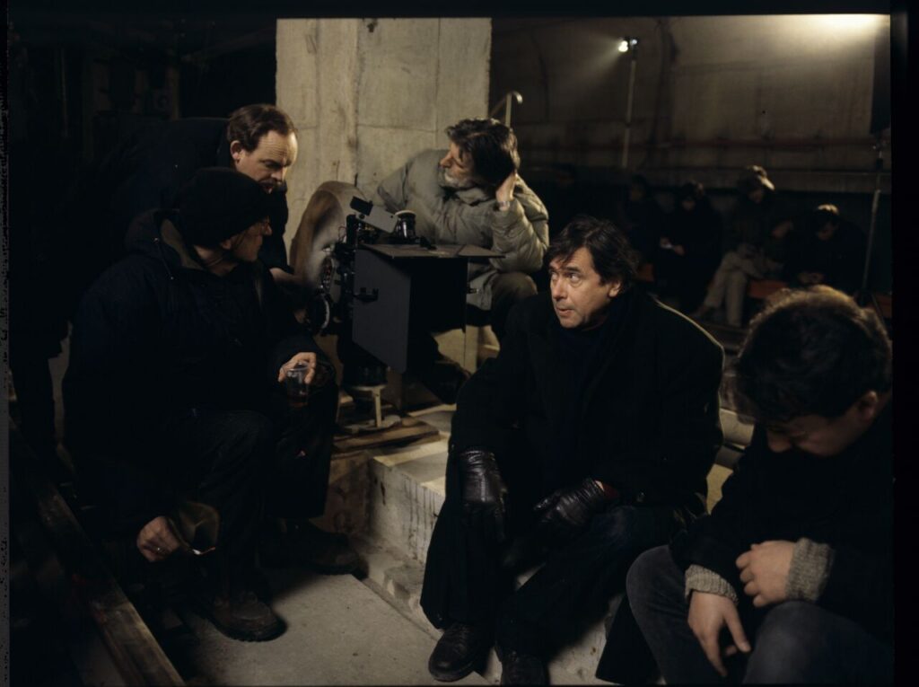 On set in the basement of the Warsaw metro under construction.
