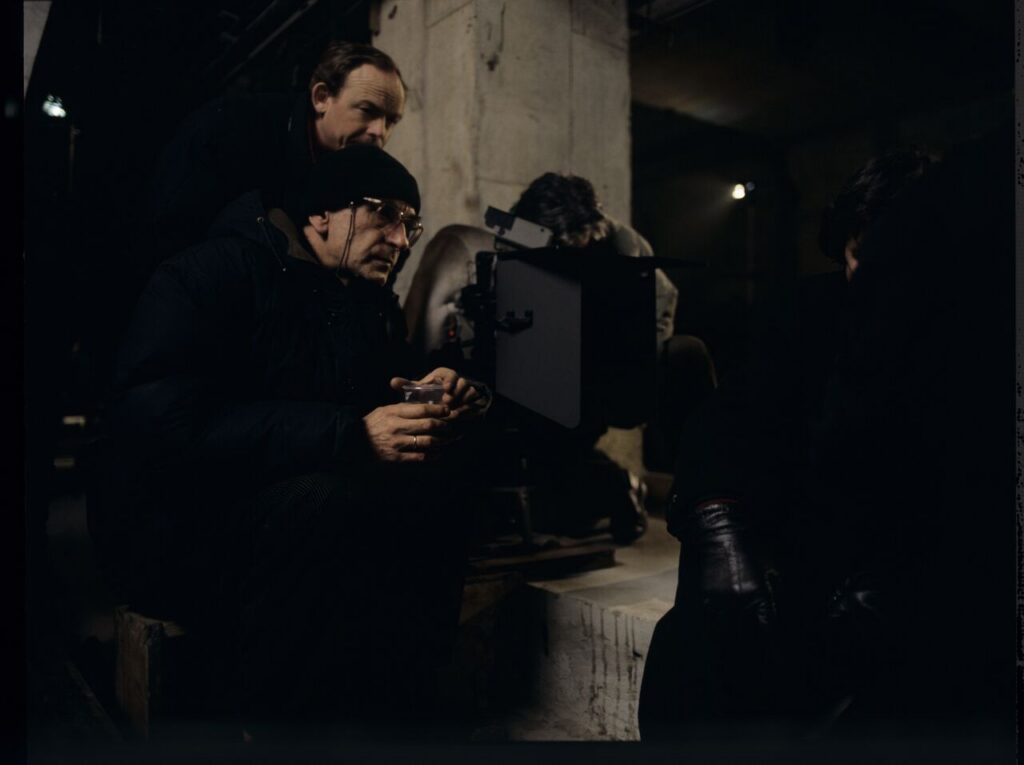 On set in the basement of the Warsaw metro under construction.