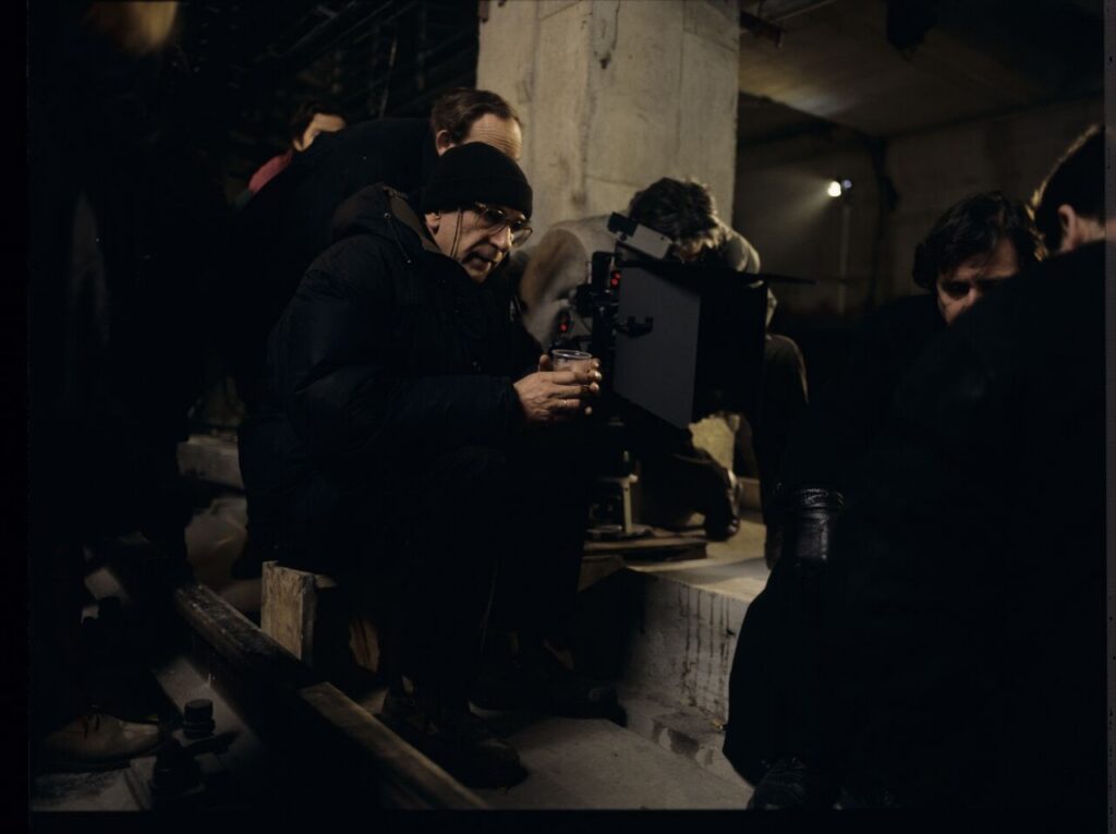 On set in the basement of the Warsaw metro under construction.