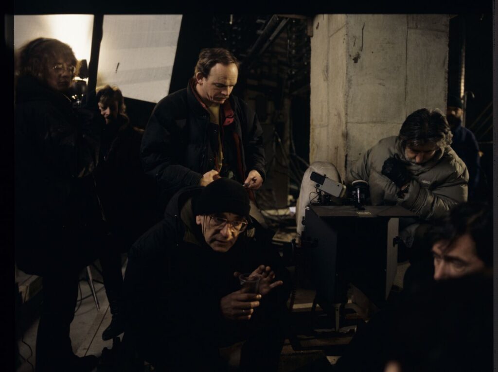 On set in the basement of the Warsaw metro under construction.