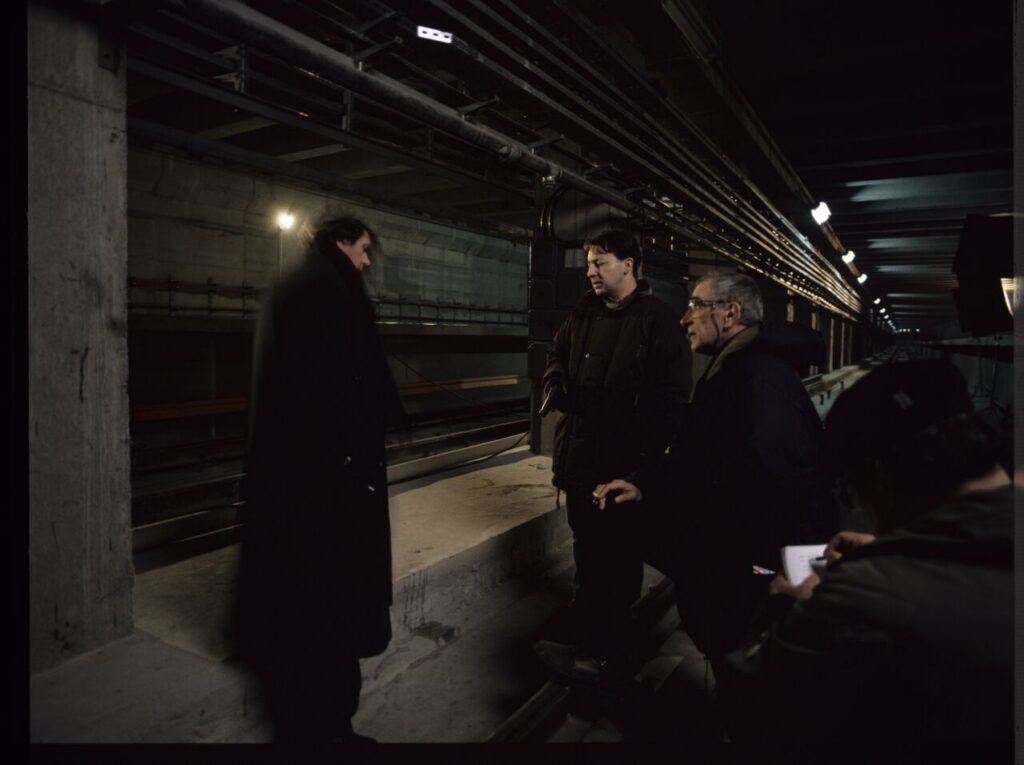 On set in the basement of the Warsaw metro under construction.