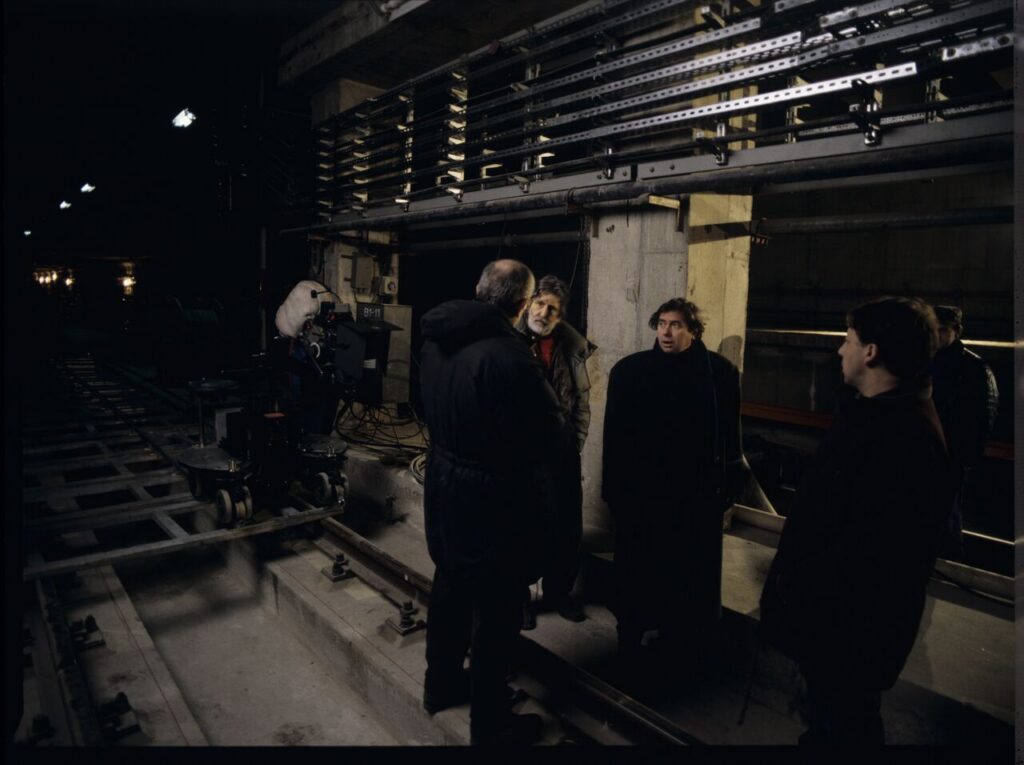 On set in the basement of the Warsaw metro under construction.