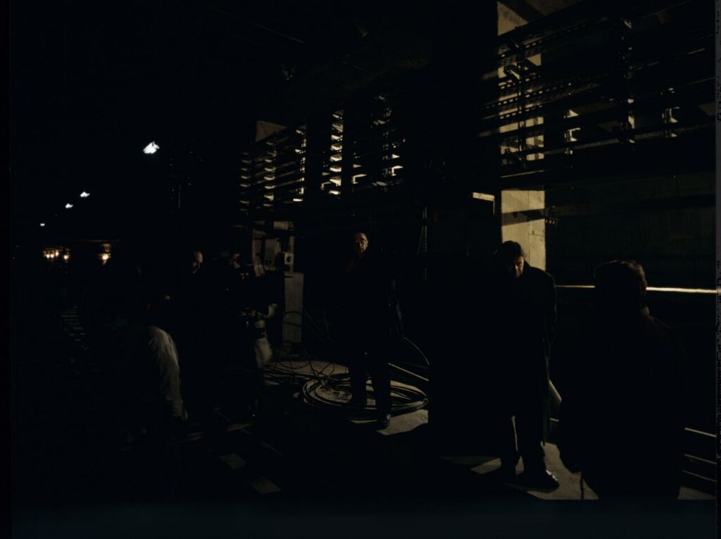 On set in the basement of the Warsaw metro under construction.