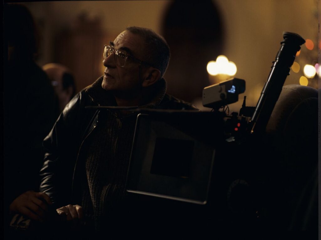 Krzysztof Kieślowski (director) while working on the set.