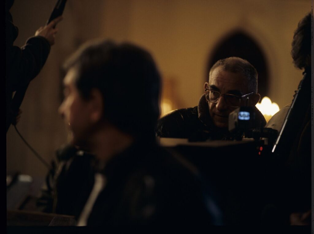 Krzysztof Kieślowski (director) while working on the set.