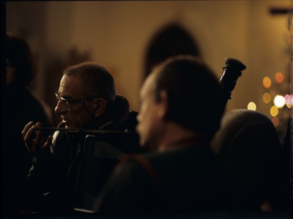 Krzysztof Kieślowski (director) and Henryk Jedynak (co-director) working on the set.