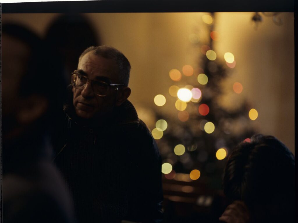 Krzysztof Kieślowski (director) while working on the set.