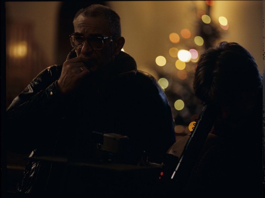 Krzysztof Kieślowski (director) while working on the set.