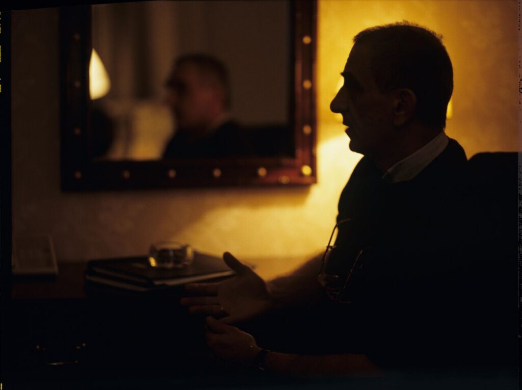 Krzysztof Kieślowski (director) on the set.