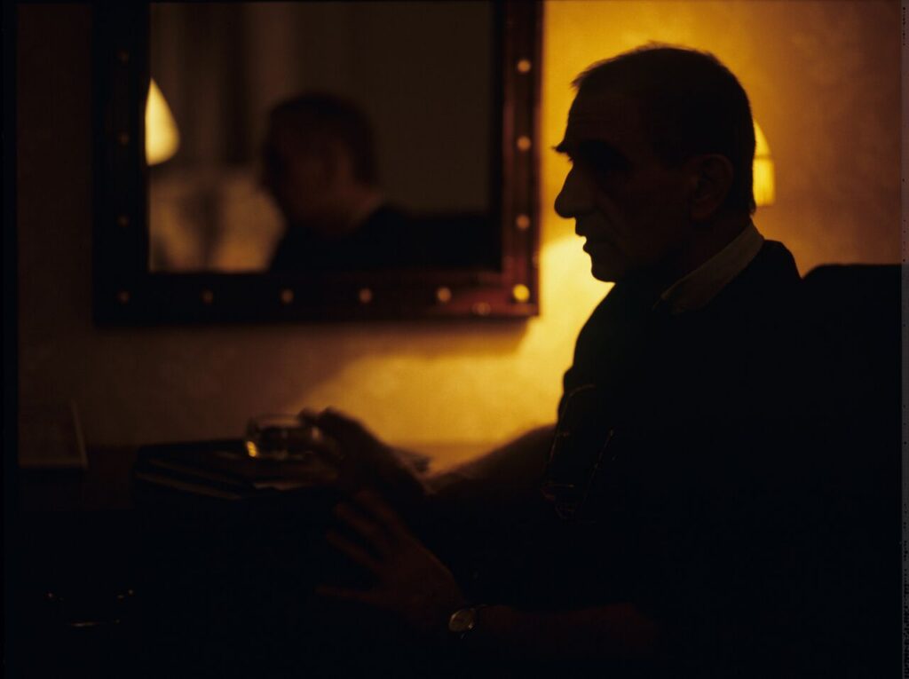 Krzysztof Kieślowski (director) on the set.