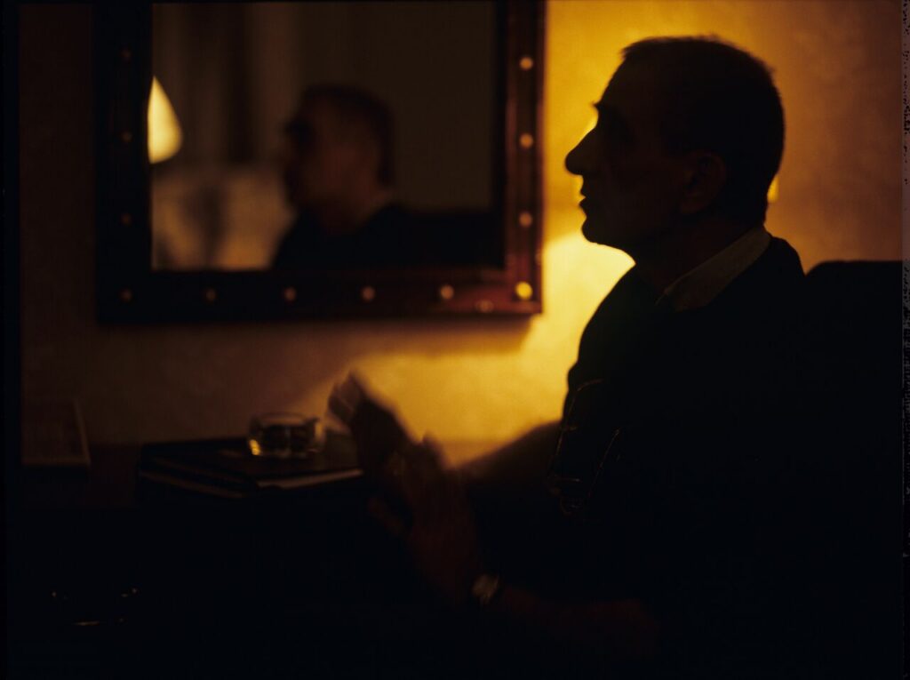 Krzysztof Kieślowski (director) on the set.