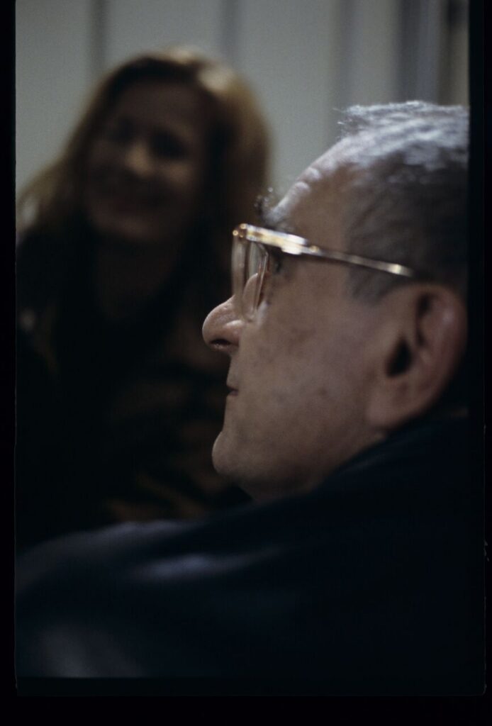 Krzysztof Kieślowski (director) on the set.
