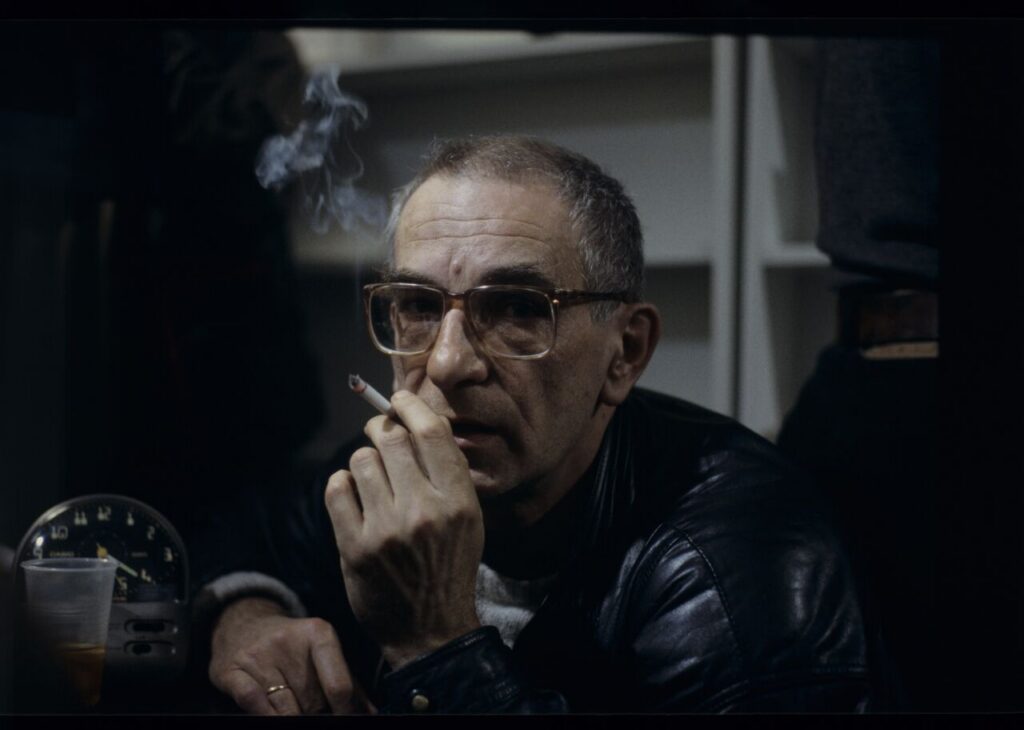 Krzysztof Kieślowski (director) on the set.