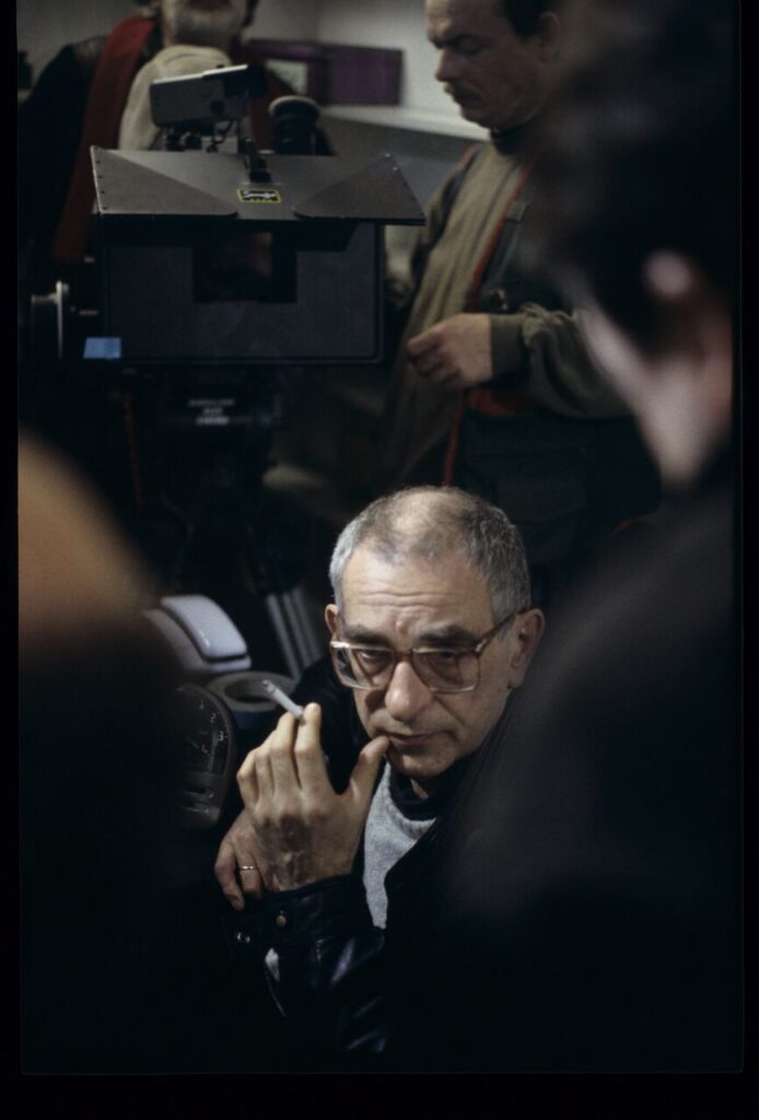 Krzysztof Kieślowski (director) on the set.