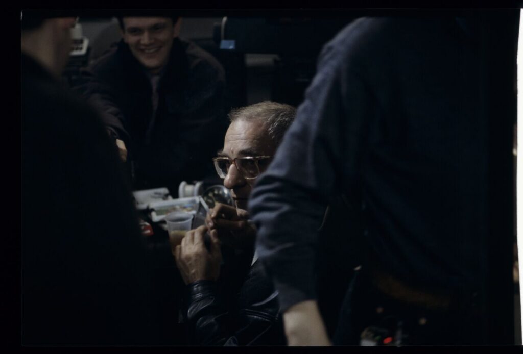 Krzysztof Kieślowski (director) on the set.