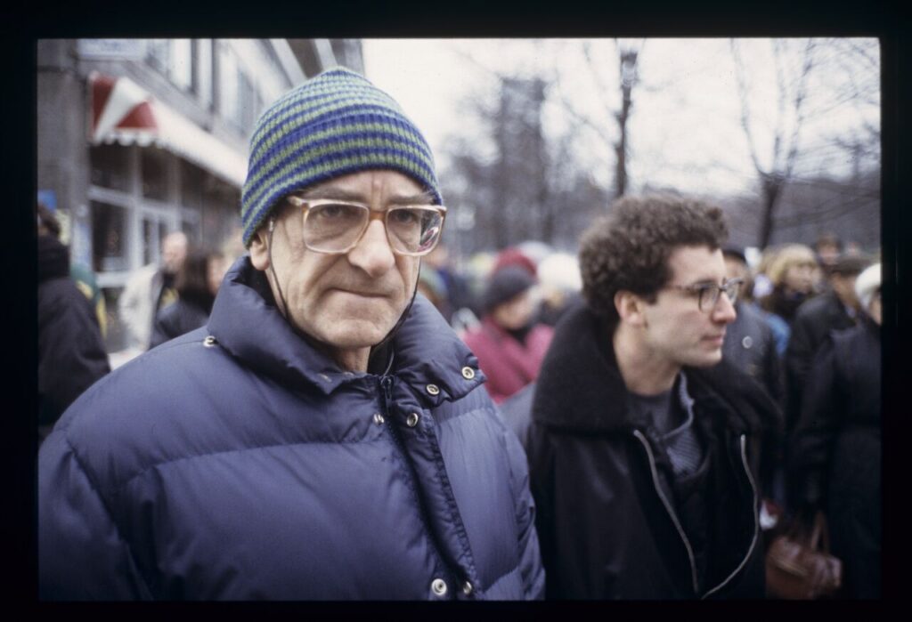 Krzysztof Kieślowski (director) and Emmanuel Finkiel (co-director) on the set.
