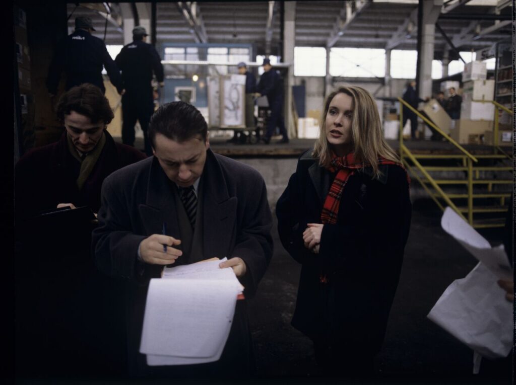 Karol (Zbigniew Zamachowski), as an efficient businessman, deals with the employees of his new company.