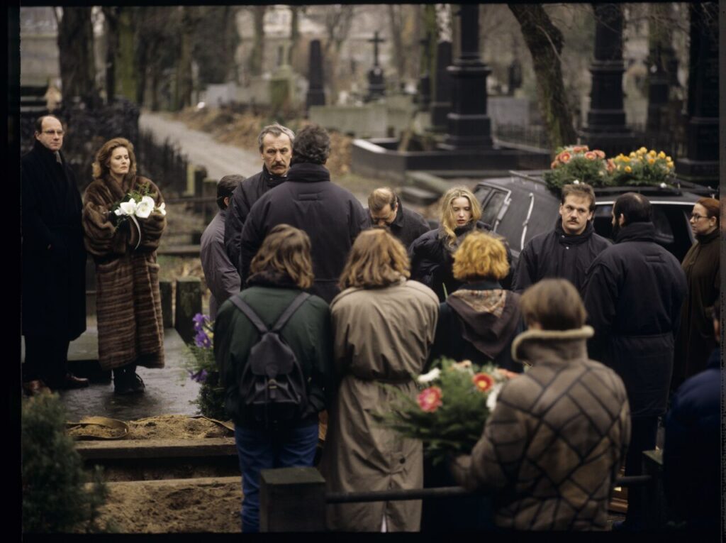 Karol's funeral scene (Zbigniew Zamachowski).