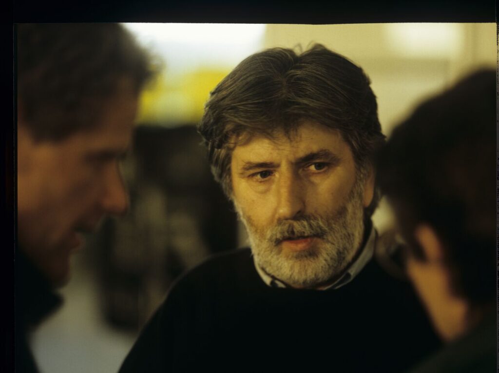 Edward Kłosiński (cinematographer) and Roman Gren (translator) on the set.