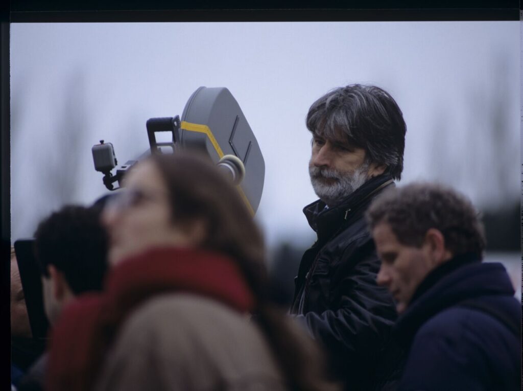 Edward Kłosiński (cinematographer) and Roman Gren (translator) on the set.