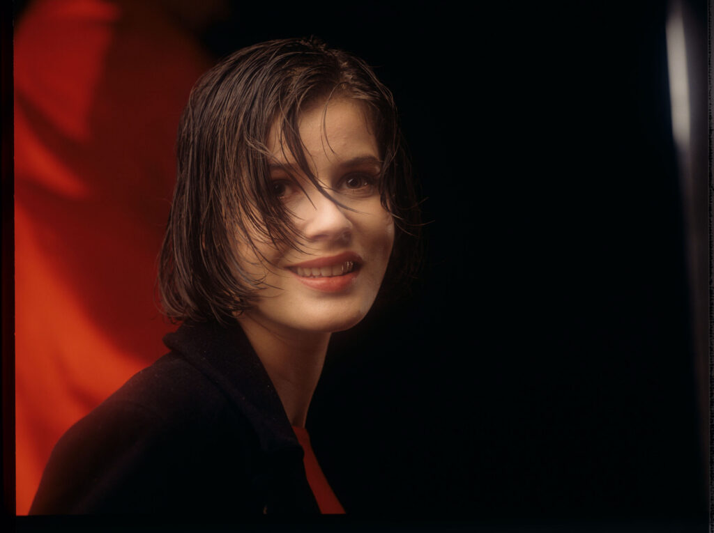 The main character of the movie Valentine (Irène Jacob).
