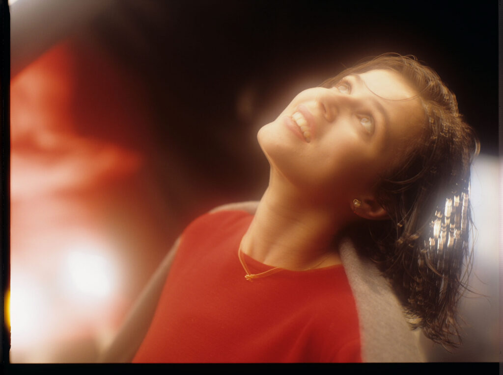 The main character of the movie Valentine (Irène Jacob).