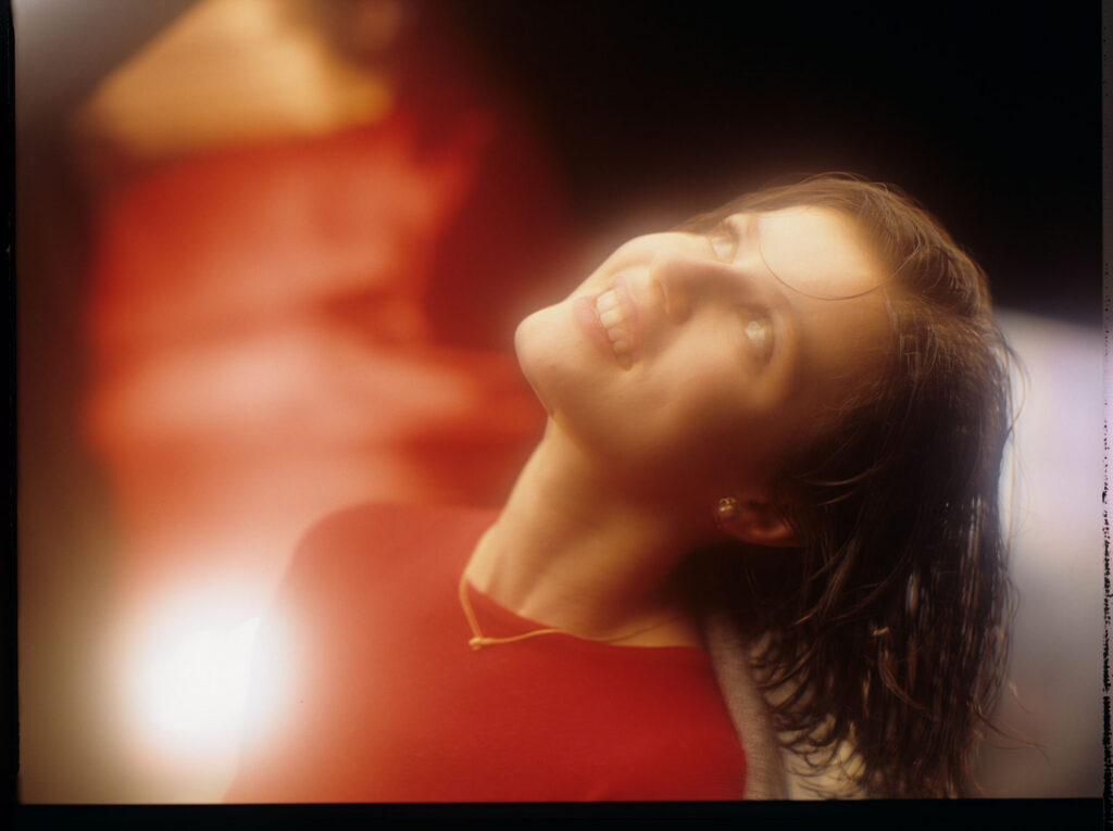 The main character of the movie Valentine (Irène Jacob).