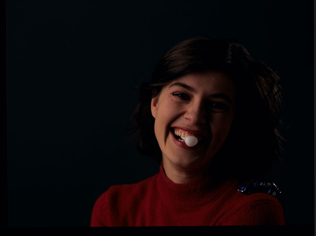 The main character of the movie Valentine (Irène Jacob).