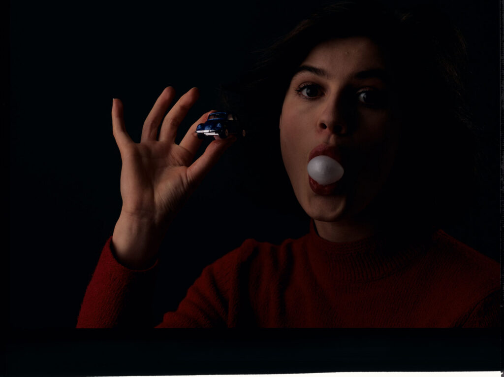 The main character of the movie Valentine (Irène Jacob).