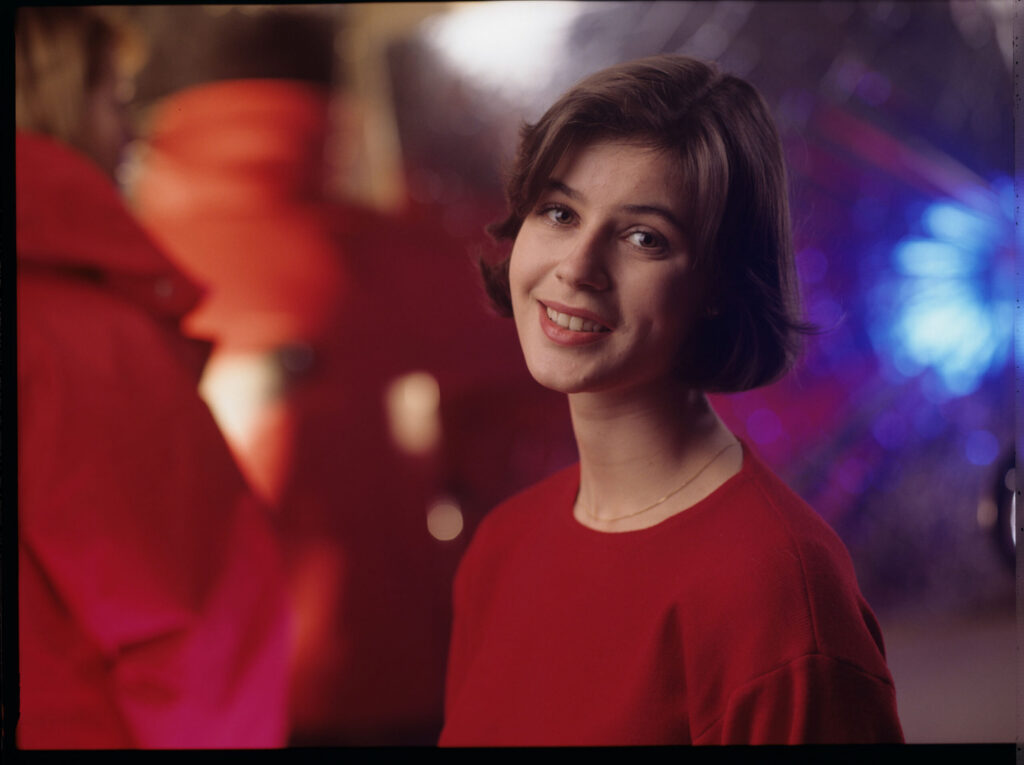 The main character of the movie Valentine (Irène Jacob).