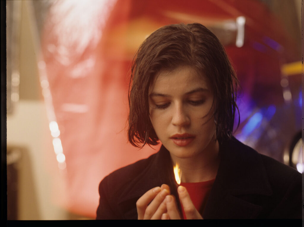 The main character of the movie Valentine (Irène Jacob).