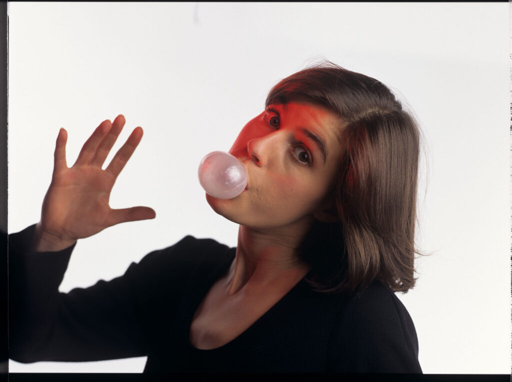 The main character of the movie Valentine (Irène Jacob).