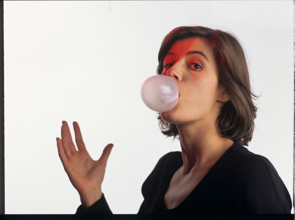 The main character of the movie Valentine (Irène Jacob).