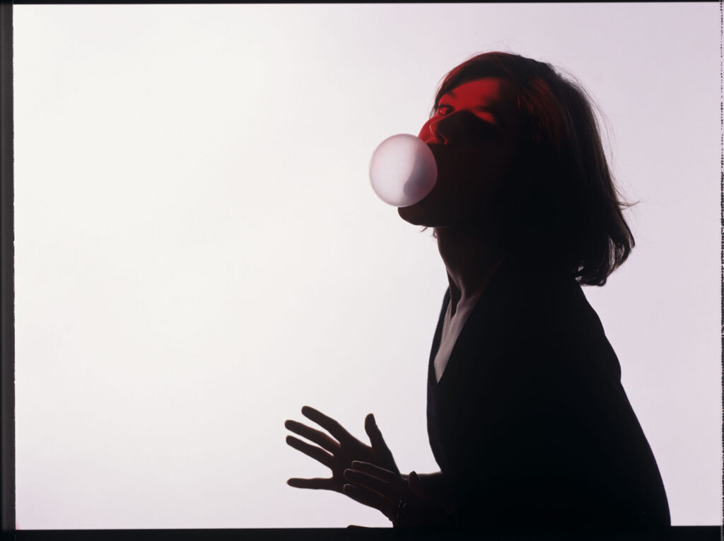 The main character of the movie Valentine (Irène Jacob).