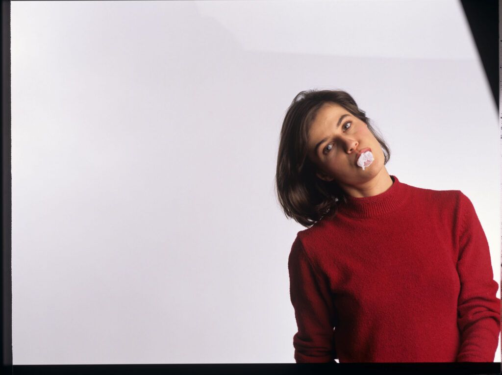 The main character of the movie Valentine (Irène Jacob).