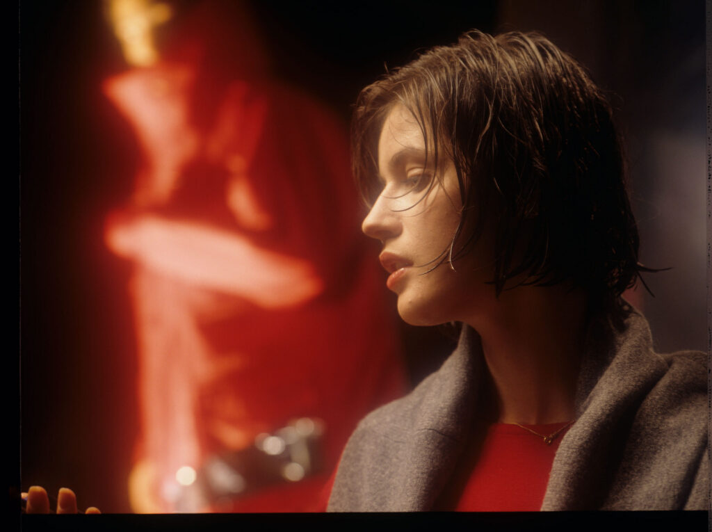 The main character of the movie Valentine (Irène Jacob).
