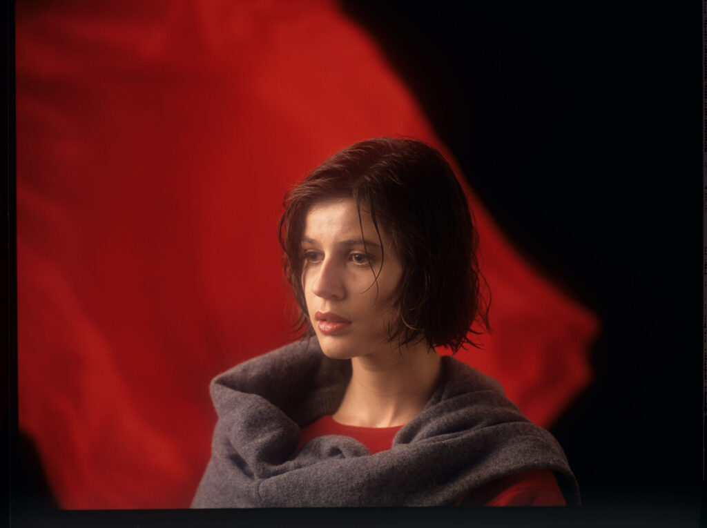 The main character of the movie Valentine (Irène Jacob).