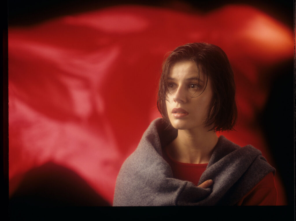 The main character of the movie Valentine (Irène Jacob).