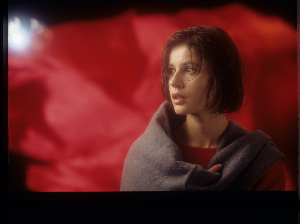 The main character of the movie Valentine (Irène Jacob).
