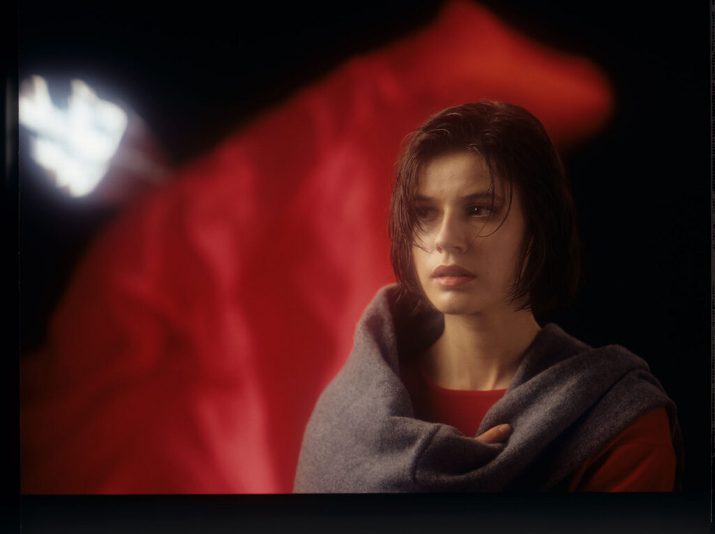 The main character of the movie Valentine (Irène Jacob).