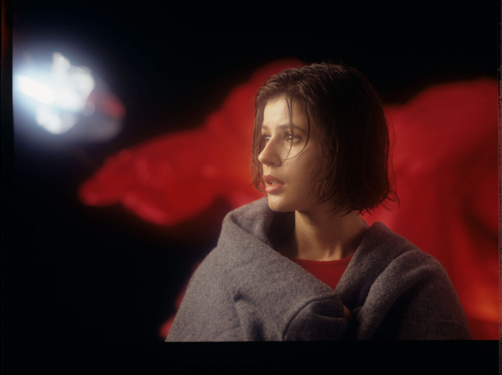 The main character of the movie Valentine (Irène Jacob).